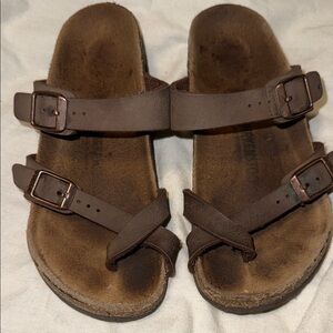 Birkenstocks Brown Leather Mayari Sandals, Youth Size13 (31 European)